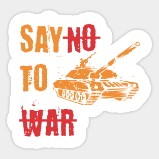 stop war shirt. classic eye catching design Sticker